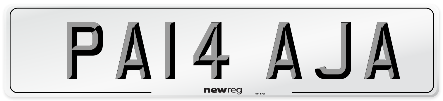 PA14 AJA Number Plate from New Reg